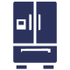 American Fridge Freezer icon showing we cover white goods and kitchen appliances