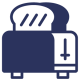 Toaster Icon showing the small kitchen appliances we cover