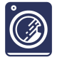 Washer Dryer icon showing we cover white goods and kitchen appliances