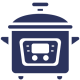 Slow Cooker Icon showing we cover kitchen tech and white goods in homes