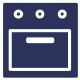 Cooker Icon showing that we cover ovens, cookers and white good kitchen appliances